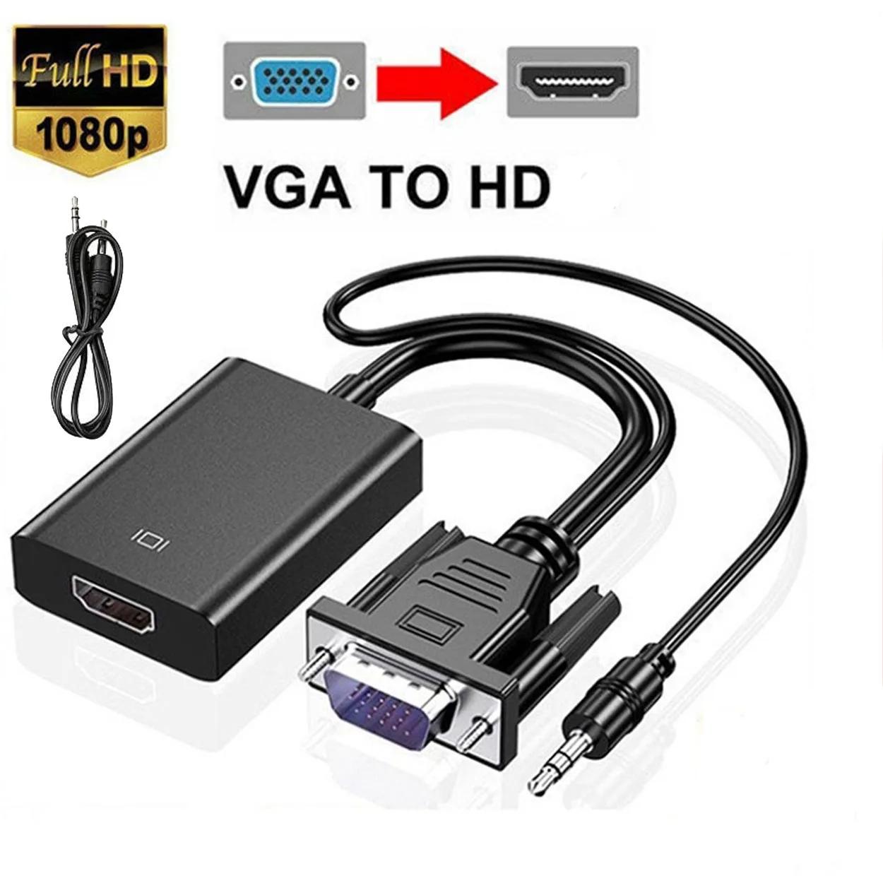 Hannord VGA-HDMI ȣȯ ȯ  - ̺ ( 1080P VGA  ) PC Ʈ HDTV 